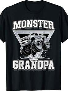 Monster Truck Grandpa Fathers Day Monster Truck Are My Jam T-Shirt - Đen 9 - Xem 1