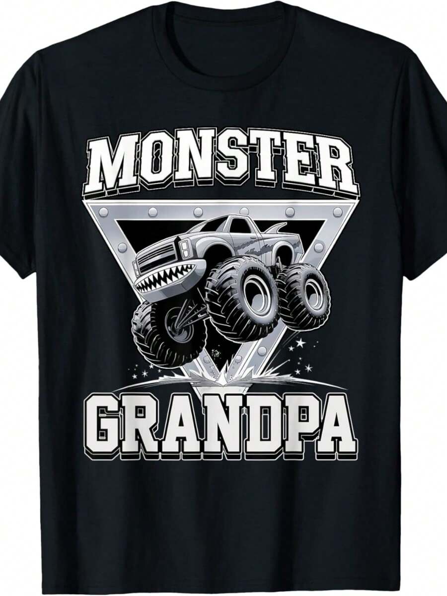 Monster Truck Grandpa Fathers Day Monster Truck Are My Jam T-Shirt - Đen 9 - Xem 1