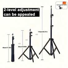 Alloy Metal Adjustable Projector Stand For HY300/YG300 Height Adjustable From 43.31/62.99/82.68 Inches, Tripod With Sturdy Plastic Connectors For Mounting Camera And Projector On The Floor Gift Party - Multicolor - View 8