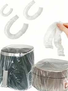 10/20/30 件装透明家用电器罩，带加厚橡胶圈防尘，长度 45 厘米，适用于烤箱、炸锅、搅拌机、烤面包机、空气炸锅、电饭煲等小型电器，适合学校、办公室、家庭、旅行、收纳包等场所使用。