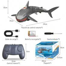 Juguete de Tiburon con Control Remoto de 24 G Juguetes Electricos de Peces de Tiburon RC Tiburon De Simulacion de Control Remoto Regalos de Cumpleaños para Niño Adolescentes y HombreConveniente y duradero,Los favoritos de los niños - Multicolor - Ver 7