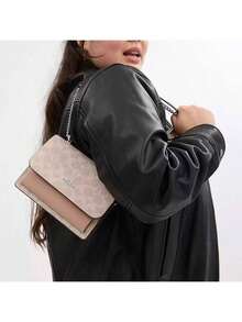 Coach Klare 25 Medium Women's Crossbody Bag, Flap Handbag With Chain Shoulder Strap - Volcanic Gray - View 3