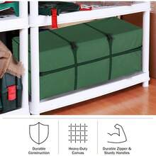 Elf Stor - Bolsa de Almacenamiento para árbol de Navidad de Lona Resistente tamaño Grande para árbol de 9 pies Verde 1 - Verde - Ver 4