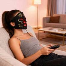 7-Color LED Facial, Red Light Therapy, LED Mask, Household Silicone Beauty Machine - 黑色 - 查看 5