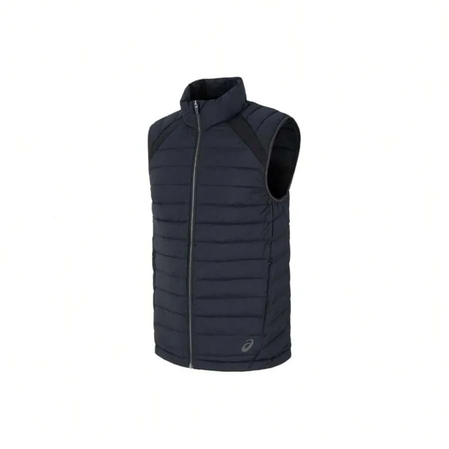 Asics 男士轻薄羽绒背心，羽绒马甲，羽绒马衣 2031F370-001 - 黑色 - 查看 1