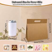 Foldable One-Piece Packaging Box, Minimalist Magnetic Gift Box, Portable Gift Box, Holiday Gift Box - Khaki - View 6