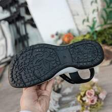 2026 Women's Solid Color Beach PU Leather Criss-Cross Strap Non-Slip Soft Bottom Sandals, Outdoor & Indoor Summer - Black - View 7