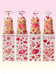 50/100pcs Christmas Treat Bags - Self-Sealing, Disposable Opp Candy & Cookie Pouches With Festive Cartoon Designs For Holiday Gifting - Multi-specification - View 11