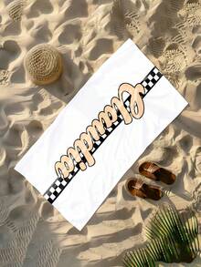 Lightweight Personalized Racing Pattern Text Customized Beach Towel - Ultra Soft Polyester Fiber, Fast Drying&Super Absorbent, Suitable For Beaches, Pools, Camping And Travel - Perfect Gift For Family And Friends, Beach Towel