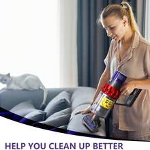 1个Wellmi迷你电动吸尘器刷头，兼容V7、V8、V10、V11、V15型号，快拆式软垫清洁工具，采用耐用塑料和聚酯纤维材质，兼容多种吸尘器配件，无需电池 - 彩色 - 查看 2