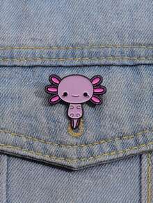 Cute Cartoon Salamander Shaped Enamel Brooch, Clothing Accessories Or Women's Packaging Accessories, Student Backpack Badges, Jacket Accessories, Fun Birthday Gifts - Multicolor - View 2