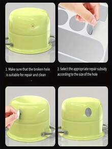 10片/50片/100片/200片装锅/桶裂缝修补贴，不锈钢锅修补贴，水桶修补贴，锅修补贴，实用锅桶修补胶带套装，防水、耐油、耐高温铝箔胶带，家居必备用品 - 彩色 - 查看 8