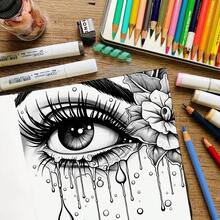 1 本设计精美的线条画练习册，非常适合练习绘画和提高控笔能力；也有助于成人缓解压力。