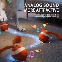 Interactive Dog Toy, Touch Sensing Moving Dog Ball, Automatic Rolling Ball Toy (Suitable For Puppies/Medium Dogs), Sound-Emitting Rolling Fun Ball, Durable Chew Toy, USB Rechargeable, Indoor Pet Rolling Game, Suitable For Small/Medium Dogs, Relieve Boredom And Stimulate Chewing Interest - Multicolor - View 6