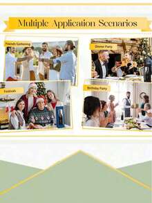 10pcs/Set Reusable Transparent Window Gift Bags With Handles, Suitable For Weddings, Holidays, Birthdays (White) - أبيض - مشاهدة 8