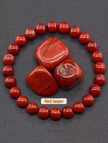 8mm Sunstone & Agate Crystal Beaded Handmade Bracelet - Stone Bracelet - View 32