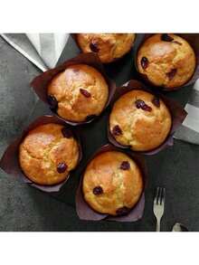 50/100/200pcs Tulip Shaped Cupcake Liners, Muffin Cups And Grease-Proof Paper Bags, Suitable For Weddings And Birthdays