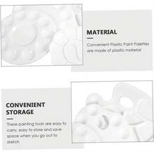 塑料水彩调色盘和轻便颜料托盘，适合艺术家、学生和手工爱好者，配有易于使用的调色盘 - 彩色 - 查看 10