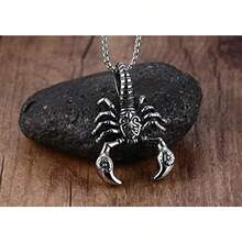GYJ  Cadena Collar Dije Escorpion Alacran Acero Inoxidable82 - como en la foto - Ver 3