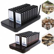 Sistema De Buscapersonas Inalámbrico Sistema De Llamadas, 20 Canales Restaurante Pagers de Llamadas inalámbricas Buscapersonas de conexión para Restaurante Clínica Bar Iglesia Comedor de Comida - Negro - Ver 1