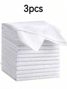 12-Pack Men's Handkerchiefs, 16x16 Inches, White Classic Pocket Handkerchiefs, 2025. Classic Men's Polyester Absorbent Check Handkerchiefs, Thin, Vintage Style, Small Square Handkerchiefs For Elderly To Wipe Sweat. - Multicolor - View 8