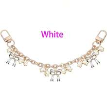 1/2Pcs Black Pink Bow Purse Chain Charm Bow Bag Charm Chain Bow Chain Strap Replacement Alloy Bag Extender Chain With Enamel Pink Bowknot Charms Handle Extender Decorative Bag Chains For Wallets Handbags - 彩色 - 查看 9