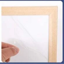 White Wooden Frame Magnetic Whiteboard, Single/Double Sided, Hanging, Office/School/Home Use, Erasable - White - View 5