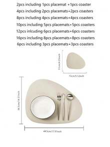 2/4/8件套米色餐垫和杯垫套装（餐垫+杯垫），三角形餐垫，桌面装饰餐垫，节日礼品餐垫套装（2件套包含1个餐垫+1个杯垫）（4件套包含2个餐垫+2个杯垫）（8件套包含4个餐垫+4个杯垫） - CD cream - 查看 15