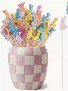 Colorful Rabbit Bamboo Skewers, Exclusive Easter Fruit Skewers For Bar, Restaurant, Party Decoration