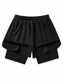 Conjunto de camiseta de tirantes y pantalones cortos casuales y cómodos para hombre, conjunto de ropa de verano. Conjunto de ropa deportiva transpirable - Negro - Ver 5