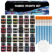 12 Color Textile & Glass Paint Set (25ml/Bottle) - Acrylic Craft Paints For DIY Clothes, Tumblers, Canvas Art, School Supplies,Back To School
