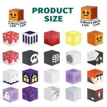 Blocchi da costruzione magnetici, mattoncini puzzle 3D, gioco di impilamento divertente STEM per bambini e bambine, gadget per feste di Ognissanti, giocattoli per dolcetto o scherzetto e regali di Natale - Multicolore - Visualizzare 8