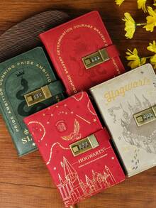 Harry Potter 1 Sổ tay sáng tạo cổ điển, Sổ nhật ký công việc hàng ngày có mật mã bảo vệ bản đồ Lâu đài , Sổ tay nghệ thuật retro tinh tế đa chức năng dùng cho văn phòng, lập kế hoạch, quà tặng sinh nhật, quà tặng tốt nghiệp cho thanh thiếu niên hâm mộ  [Được cấp phép chính thức] - Nhiều màu - Xem 2