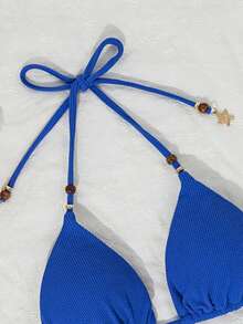 Women's Bikini, Beachwear, Plus Size Women's Beach Swimsuits, Vacation, Beach, Party, Sophisticated, Pool, LARA VIVA - 薄荷藍 - 查看 3