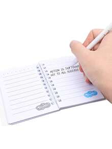 asmodee Cute Cartoon Stitch Pattern Notebook, Children's Writing Stationery, Anime Character Stitch & Lilo Pattern Spiral Notebook, Lilo & Stitch Peripheral Learning Reward Stationery - Multicolor - View 4