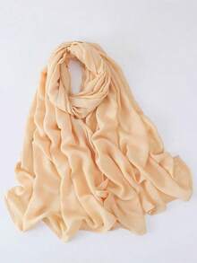 1条180*70厘米女士纯色粘胶纤维透气柔软莫代尔头巾，适合搭配阿巴雅长袍，防滑 - Viscose hijab - 查看 28