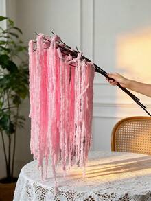 MEHELANY 6/3/1 chiếc mặt dây chuyền hoa tử đằng nhân tạo, mặt dây chuyền hoa giọt nước mắt tình yêu, mặt dây chuyền hoa amaranth giả bằng lụa, hoa cưới màu đỏ tía, bó hoa cưới kiểu thác nước, thích hợp trang trí phông nền đám cưới, trang trí khách sạn, cắm hoa DIY, trang trí bình hoa, trang trí tường, quà tặng Ngày của Mẹ, sinh nhật, tiệc tùng. - Hồng - Xem 3