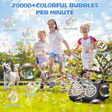 Portable Automatic Bubble Machine With 2 Speeds - Black - View 6