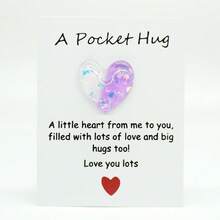 1 pieza, Una pequeña tarjeta de poema de abrazo de bolsillo, regalo de aislamiento, ficha de abrazo, regalo de pensar en ti con decoración de resina linda con tarjeta de felicitación alentadora, regalo especial de cumpleaños, boda, fiesta de San Valentín, decoración del hogar, decoración de la habitación, cosas baratas, regalos de Pascua, etiquetas de Navidad, etiquetas de San Valentín - Multicolor - Ver 10