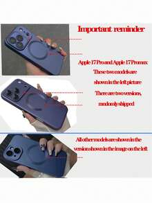 1 ốp lưng điện thoại từ tính màu xanh navy mờ, mềm mại, có mặt kính cường lực và bảo vệ sạc không dây, tương thích với các dòng máy 17e, 17 Pro Max, 17 Pro, 17 Air, 17, 16, 15, 14 Plus, 13, 12, 11 Pro Max. Quà tặng sinh nhật, kỷ niệm. - Hải quân - Xem 6