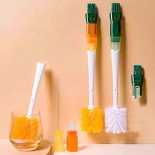 5-In-1 Nylon Long Handle Bottle Brush, Multifunctional For Cleaning Water Bottles And Glass Cups - One Size - View 2
