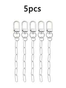 10/5 piezas Accesorios decorativos creativos para llaveros que incluyen mosquetón, cadena de extensión, anilla de apertura, para manualidades y decoración de mochilas