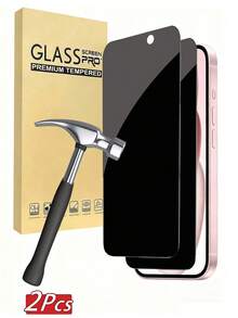 2片装全屏防窥钢化玻璃屏幕保护膜,兼容 17/16/15 Pro Max/14 Plus,也兼容 16/15/14/13/11 Pro/X/XS Max/12 Mini/XR,防窥玻璃屏幕保护膜,生日、送给家人和朋友的绝佳礼物,必备手机屏幕保护配件,适用于日常、办公室、家庭使用,防水、防震、防摔、防刮。 - 黑色 - 查看 36