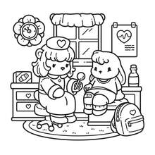 1本温馨职业涂色书，适合成人和儿童，图案大胆简洁，尺寸大，让您在涂色时放松身心。可作为圣诞节、万圣节礼物、生日礼物、儿童节礼物、学生用品、返校用品或学校用品。 - 彩色 - 查看 4