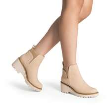 Women Ankel Boots Wedge Boots - Màu be - Xem 8