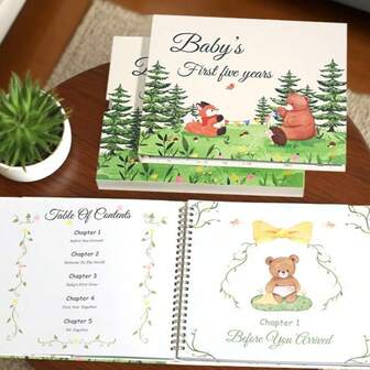 Baby Memory Book - Eternal Baby Keepsake Album Suitable For Boys Or Girls, First Year Milestone Memory Book For Baby Boy Or Girl, A Milestone Book - First Year Diary - Monthly Milestone Record Book - Gender Neutral Pregnancy Gift