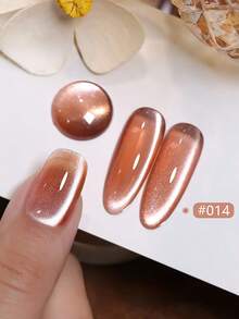 MISS SHAKA 10毫升秋冬美甲冰透明蓝金粉玻璃珠猫眼凝胶指甲油超闪灯泡猫眼脚趾甲油美甲艺术美甲沙龙居家DIY美甲用品圣诞美甲 - 彩色 - 查看 9