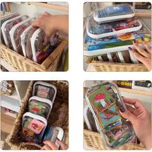 3个透明硬壳拉链收纳盒，透明拉链收纳袋，双层硬塑料拉链袋，PET材质旅行化妆品收纳袋，便携式玩具收纳盒 - 优质多功能收纳盒，适用于旅行、化妆品、工艺品和儿童玩具的收纳。采用透明外壳、安全拉链、节省空间的双层设计、轻便的PET材质，易于堆叠，表面易于擦拭清洁。非常适合宿舍、日常通勤、周末旅行、衣柜抽屉和浴室台面使用。清晰可见，提升收纳效率，有助于分类整理化妆品、配饰、美术用品和小物件。方便携带，小巧却容量充足，专为整洁的衣橱、儿童套装和时尚家居收纳方案而设计。 - 白色 - 查看 8