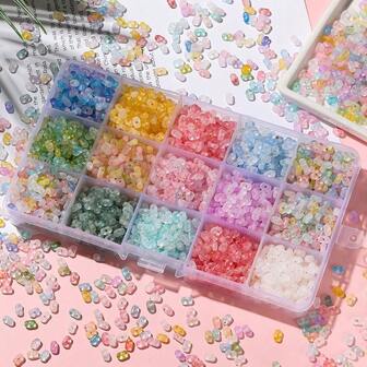 300 piezas/bolsa Cuentas de lentejuelas miniatura de 4*6mm de colores brillantes y acrílicas para llaveros DIY, pulseras, cadenas de bolso, adecuadas para manualidades, regalos festivos