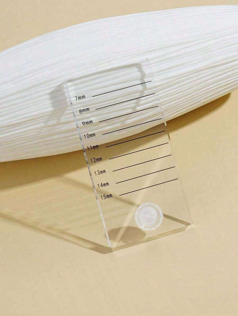 1pc Grafted Eyelash Tool Scale Plate, With Groove Beautiful Eyelash Drops Crystal Table Rectangular Discriminator,For Home Use Or Eyelash Shop Use, Easy To Carry - Trong sáng - Xem 1